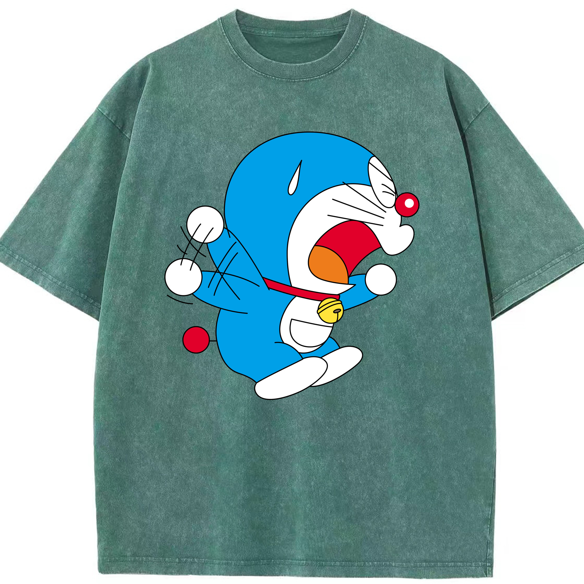 （画像用） ドラえもん Doraemon 綿100% ヴィンテージ風 半袖Tシャツ（フロントプリント）